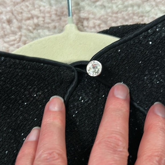 Vintage 90's Onyx Nite Black Glitter Sleeveless Mini Dress SZ 8 Practical Magic - Picture 12 of 12